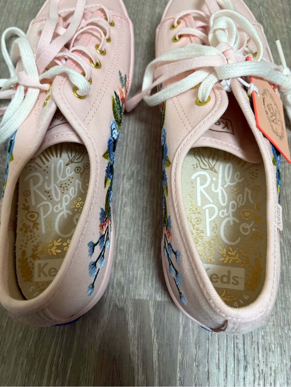 Women’s Keds X Rifle Paper Co. Embroidered Sneakers NWT - Picture 5 of 9